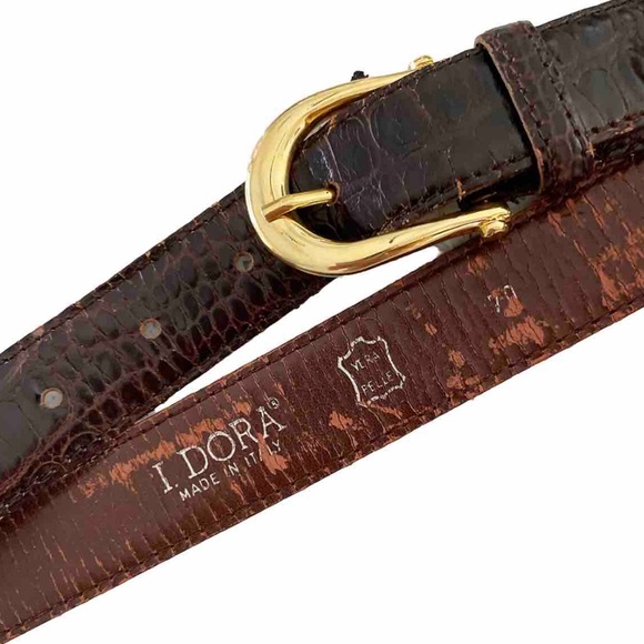 Vera Pelle Vintage Belt Genuine Leather I.DORE Made In Italy Women’s 70 - Picture 4 of 10